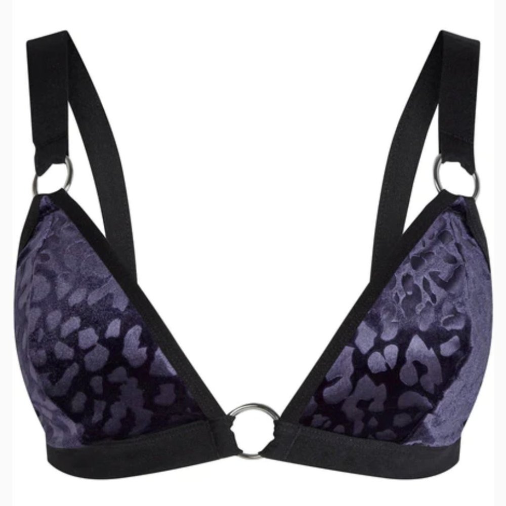 Killstar Wicked Game Plum Purple & Black Velvet Bralet XXL NWT